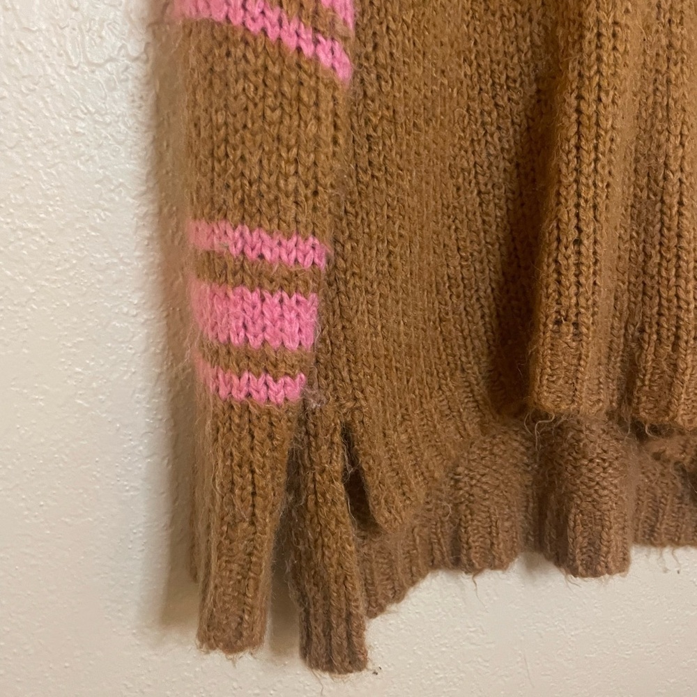 Aerie Chunky Knit Mohair Sweater with Pink Accents - Picture 5 of 8